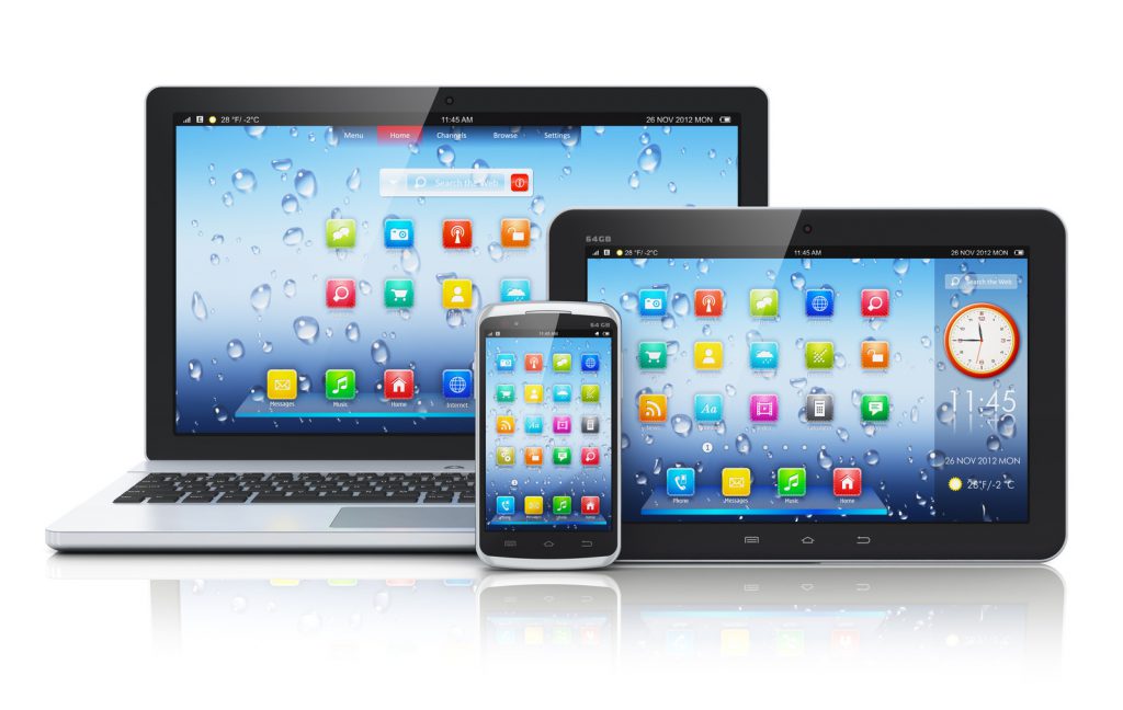 Computer, Laptop and Mobile Phone