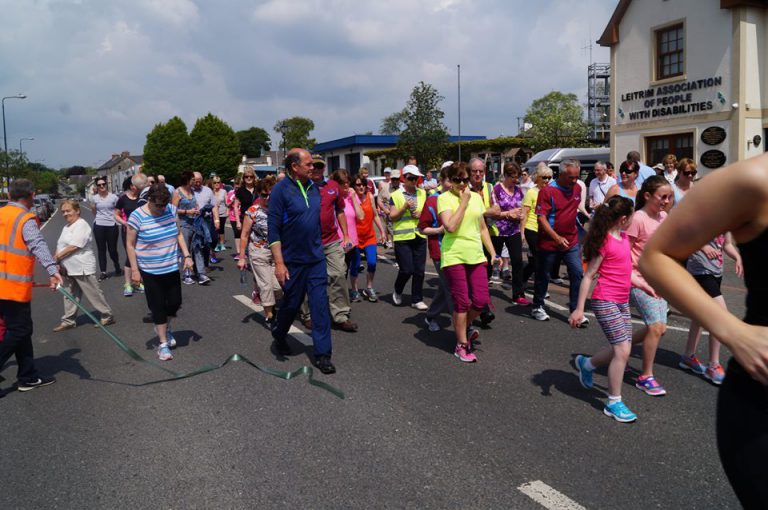 A large group of Fun Run participants